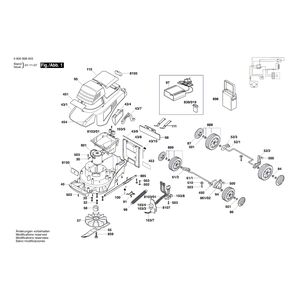 для газонокосилки Bosch ARM 32 ACCU 230 V 0600898003, деталировка 1