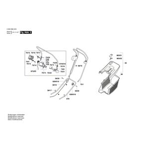 для газонокосилки Bosch ARM 32 ACCU 230 V 0600898003, деталировка 2