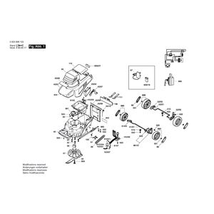 для газонокосилки Bosch ARM 32-12 ACCU 230 V 0600898103, деталировка 1