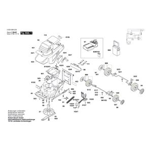 для газонокосилки Bosch ARM 32-17 ACCU 230 V 0600898203, деталировка 1