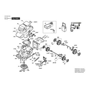 для газонокосилки Bosch ARM 32-17 ACCU 230 V 0600898403, деталировка 1