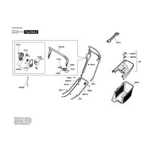 для газонокосилки Bosch ARM 32-17 ACCU 230 V 0600898403, деталировка 2