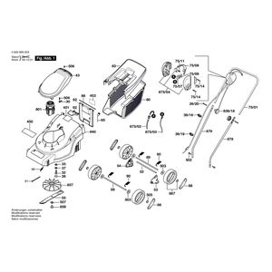 для газонокосилки Bosch ARM 320 230 V 0600899003, деталировка 1