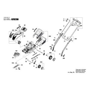 для газонокосилки Bosch ARM 33 230 V 3600HA6100, деталировка 1