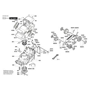 для газонокосилки Bosch ARM 36 230 V 0600892003, деталировка 1