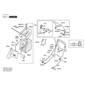 для газонокосилки Bosch ARM 36 230 V 0600892003, деталировка 2