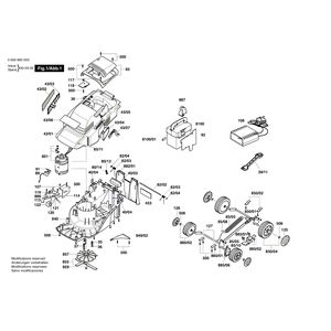 для газонокосилки Bosch ARM 36 ACCU 230 V 0600890003, деталировка 1