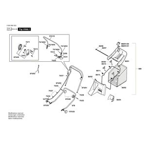 для газонокосилки Bosch ARM 36 ACCU 230 V 0600890003, деталировка 2