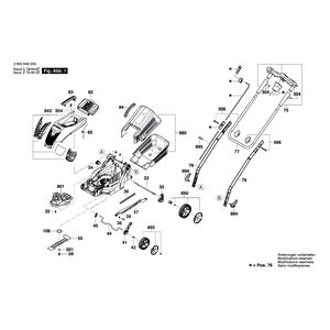 для газонокосилки Bosch ARM 3650 230 V 3600HA6203, деталировка 1