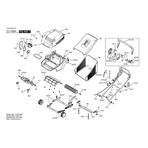 для газонокосилки Bosch ASM 32 230 V 0600889003, деталировка 1