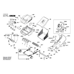 для газонокосилки Bosch ASM 32 230 V 3600H89A00, деталировка 1