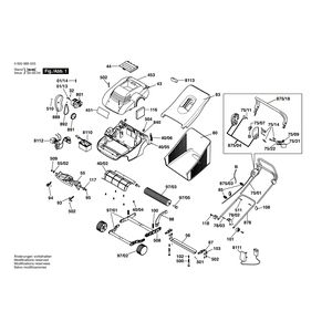 для газонокосилки Bosch ASM 32 ACCU 12 V 0600889503, деталировка 1