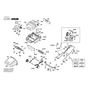 для газонокосилки Bosch ASM 32 F 230 V 0600889103, деталировка 1