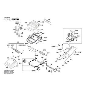 для газонокосилки Bosch ASM 32 F 230 V 3600H89B00, деталировка 1