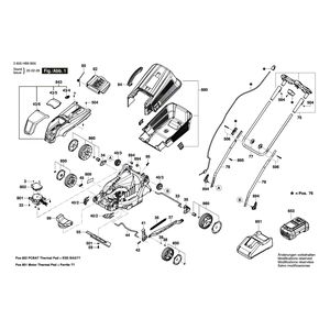 для газонокосилки Bosch EasyRotak 36 36 V 3600HB9B00, деталировка 1