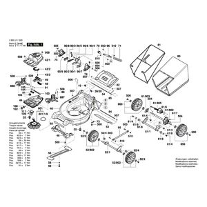 для газонокосилки Bosch GRA 48 230 V 3600J11001, деталировка 1