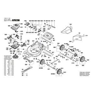 для газонокосилки Bosch GRA 48 230 V 3600J11003, деталировка 1