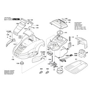 для газонокосилки Bosch Indego 1000 Connect 230 V 3600HA2300, деталировка 1