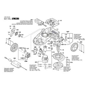 для газонокосилки Bosch Indego 230 V 3600HA2001, деталировка 2