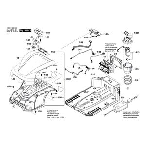 для газонокосилки Bosch Indego 350 230 V 3600HB0000, деталировка 1