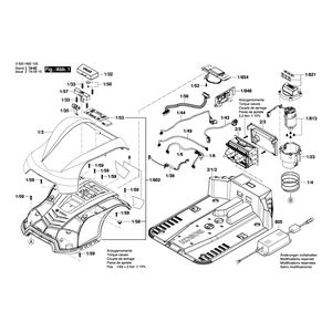 для газонокосилки Bosch Indego 350 Connect 230 V 3600HB0100, деталировка 1