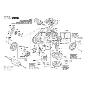 для газонокосилки Bosch Indego 800 230 V 3600HA2103, деталировка 2