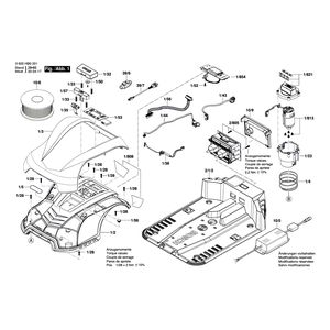 для газонокосилки Bosch Indego M 230 V 3600HB0201, деталировка 1