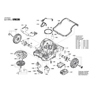 для газонокосилки Bosch Indego M 230 V 3600HB0201, деталировка 2