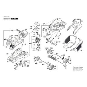 для газонокосилки Bosch Rotak 1700-40 R 230 V 3600HA4201, деталировка 1