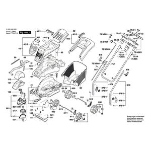 для газонокосилки Bosch Rotak 36 230 V 3600HA4102, деталировка 1