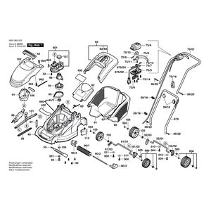 для газонокосилки Bosch ROTAK 40 230 V 0600883003, деталировка 1