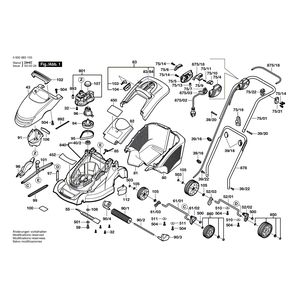 для газонокосилки Bosch ROTAK 40 C 230 V 0600883103, деталировка 1