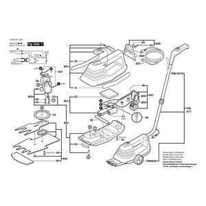 для кустореза Bosch AGS 8 3.6 V 0600831003, деталировка 1
