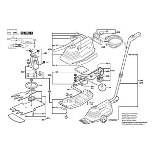 для кустореза Bosch AGS 8 3.6 V 0600831060, деталировка 1