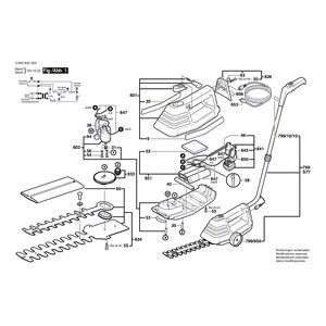 для кустореза Bosch AHS 18 ACCU 7.2 V 0600832503, деталировка 1