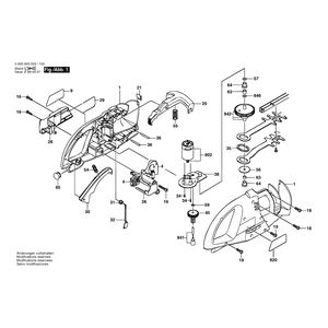 для кустореза Bosch AHS 3 12 V 0600843003, деталировка 1