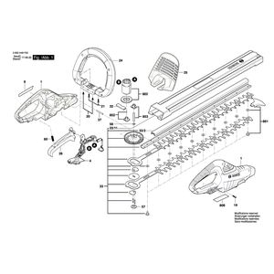 для кустореза Bosch AHS 50-20 LI 18 V 3600H49F00, деталировка 1