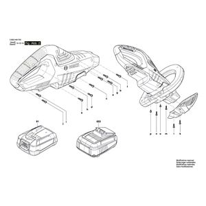 для кустореза Bosch AHS 50-20 LI 18 V 3600H49F00, деталировка 2