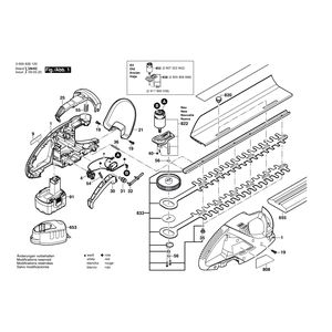 для кустореза Bosch AHS 52 ACCU 14.4 V 0600839420, деталировка 1