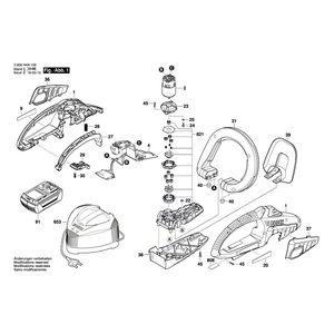 для кустореза Bosch AHS 54-20 LI 36 V 3600H4A100, деталировка 1