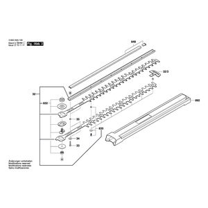 для кустореза Bosch AHS 54-20 LI 36 V 3600H4A100, деталировка 2