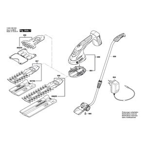 для кустореза Bosch ASB 10,8 LI 10.8 V 3600H56300, деталировка 1