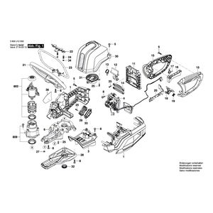 для кустореза Bosch GHE 60 R 36 V 3600J12000, деталировка 1