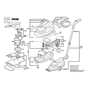 для кустореза Bosch AGS 8 230 V 0603231403, деталировка 1