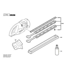 для кустореза Bosch AHS 4-15 230 V 0600842403, деталировка 2