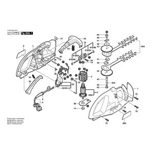 для кустореза Bosch AHS 4-15 230 V 0600842603, деталировка 1