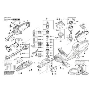 для кустореза Bosch AHS 45-26 230 V 3600H47E07, деталировка 1