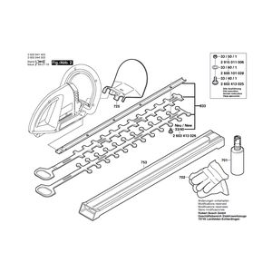 для кустореза Bosch AHS 55-22 230 V 0600844503, деталировка 2