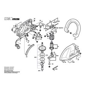 для кустореза Bosch AHS 60-22 230 V 0600844103, деталировка 1