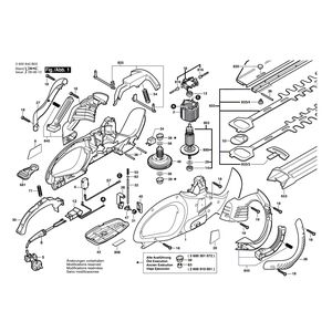 для кустореза Bosch AHS 600-24 ST 230 V 0600845E03, деталировка 1